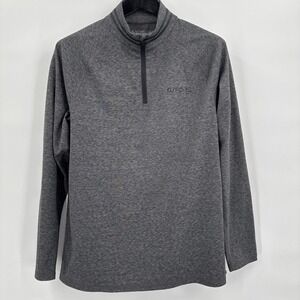 G/Fore Mens Long Sleeve Mock Neck Gray Preppy Golf 1/4 Zip Pullover M